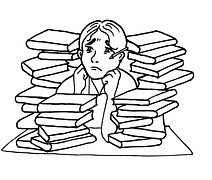 Etudiant triste