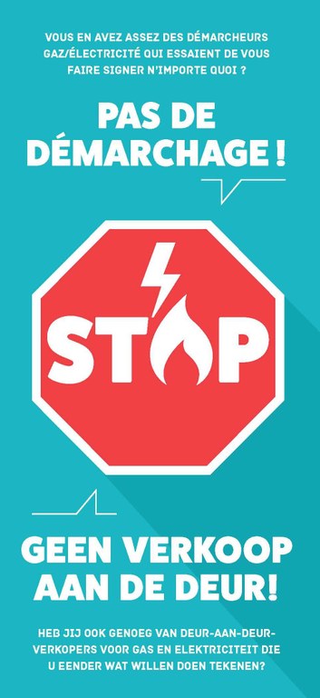 Sticker geen verkoop aan de deur